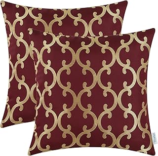 large burgundy throw pillows