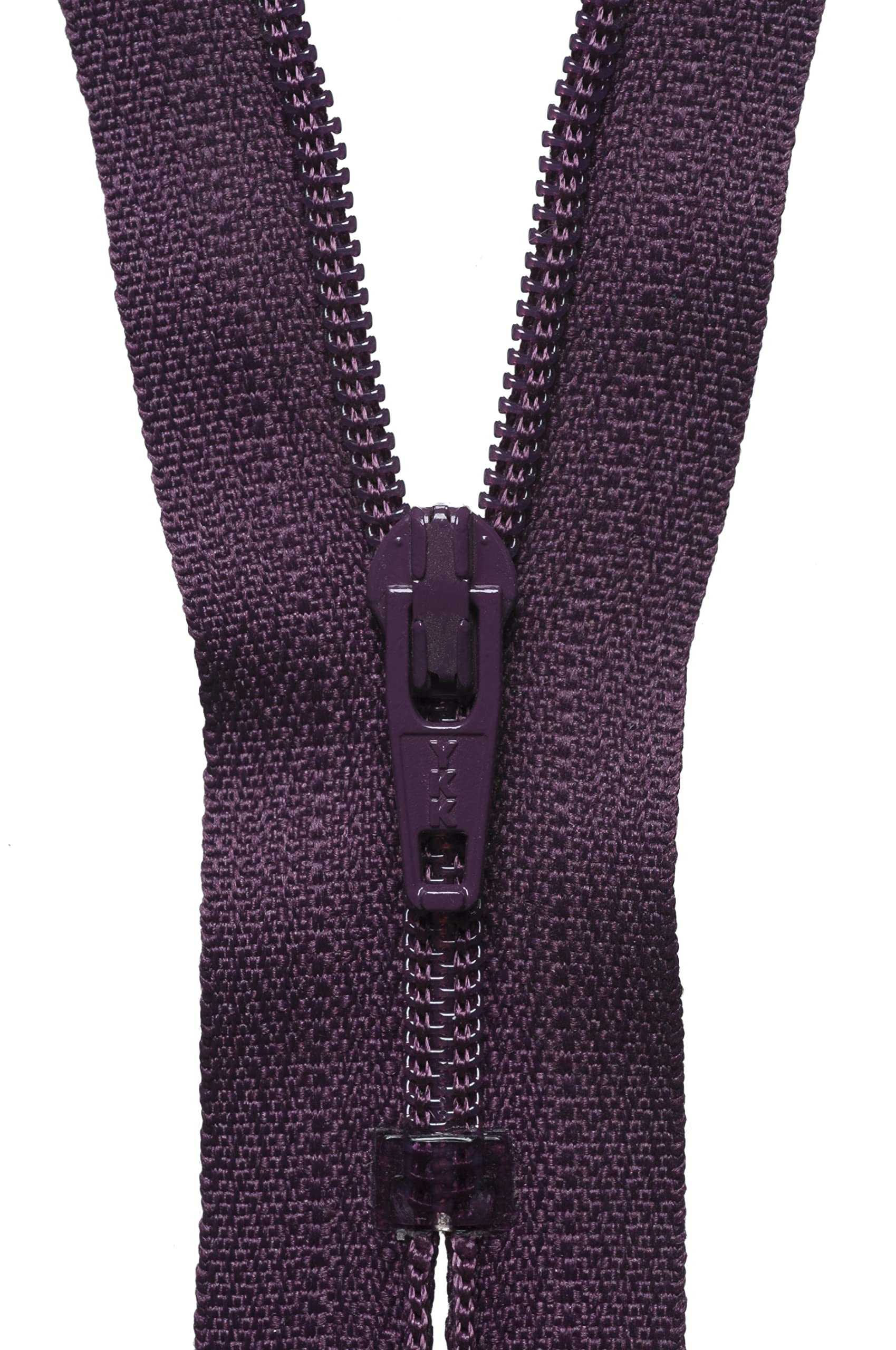 YKK Coil Zip, No. 863 Damson, 18 cm Length