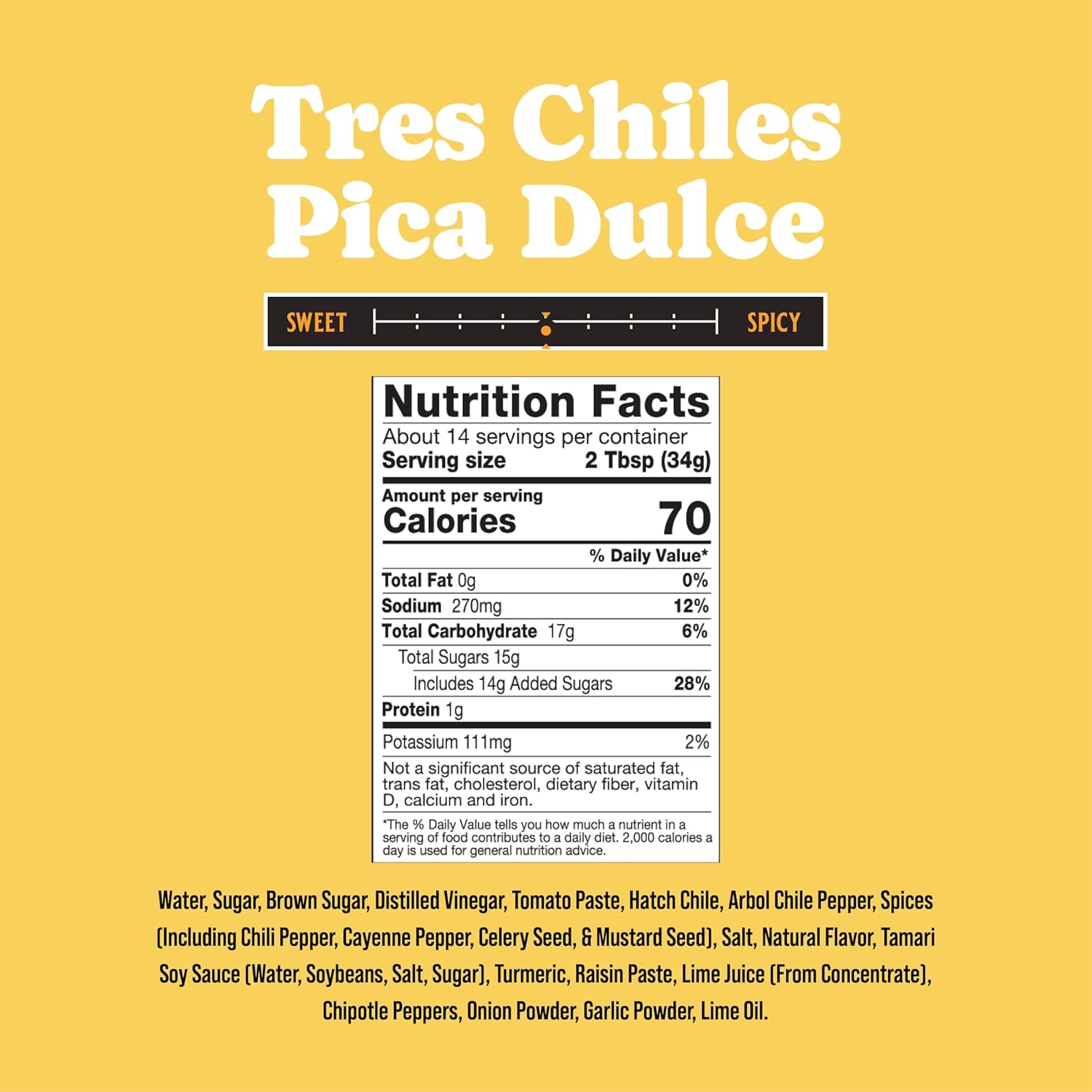 Rufus Teague Tres Chiles Pica Dulce BBQ Sauce with Sweet Heat, 3 Pack, Premium Barbecue Sauces with Natural Ingredients, Award-Winning Bold Flavor, Gluten-Free, Non-GMO, 14 oz