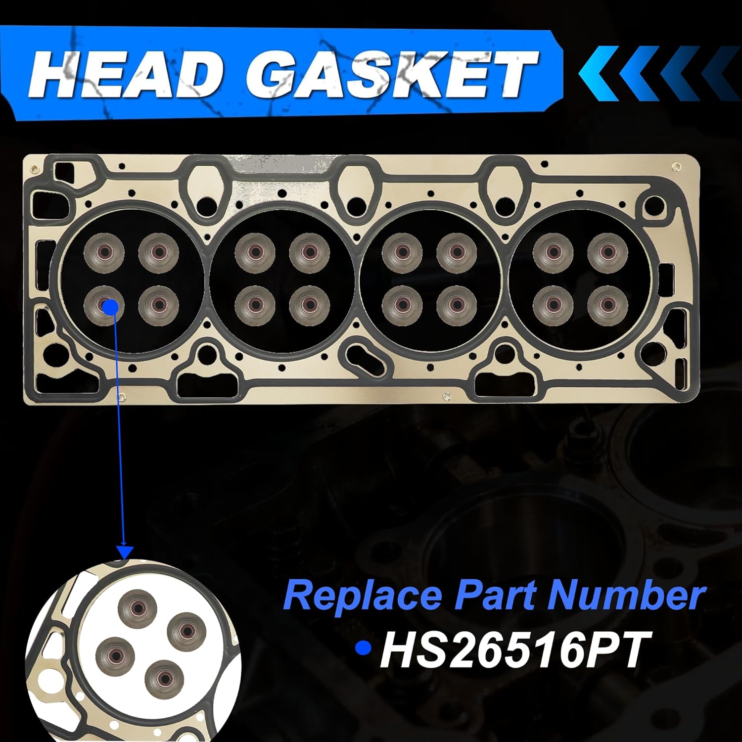 1.6 Head Gasket Set w/Cylinder Head Bolts Fit for Chevrolet Aveo Aveo5 2009-2011 1.6L DOHC HS26516PT ES72389