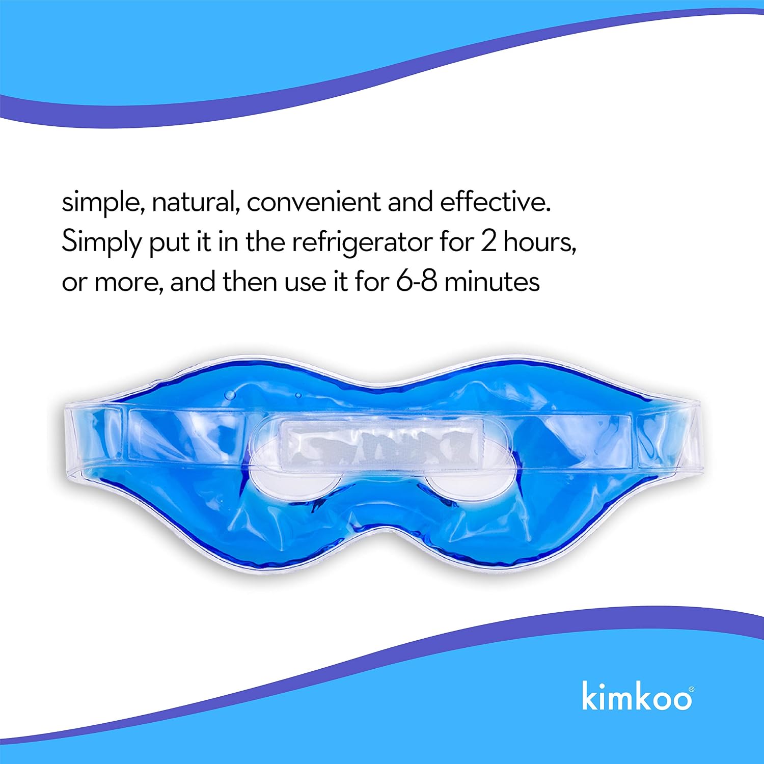 Kimkoo Gel Eye Mask Cold Pads&Cool Compress for Puffy Eyes and Dry Eye,Cooling Eye Ice Masks Gel