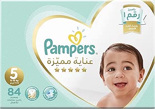 Pampers Premium care Diapers, Size 5, Junior, 11-16 kg, Mega Box, 84 Count