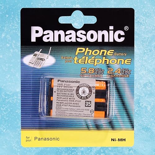 Miniatura 3 de 2 unidades HHR-P107 NI-MH batería recargable para Panasonic 3.6V 650mAh batería para teléfonos inalámbricos