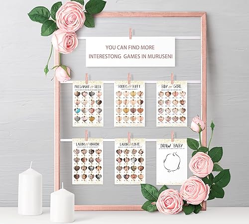 Miniatura 6 de Juego de baby shower de trabajo u terror, 31 tarjetas (incluyendo respuestas), fiesta de revelación de género, para mamá, papá, niños, mujeres,