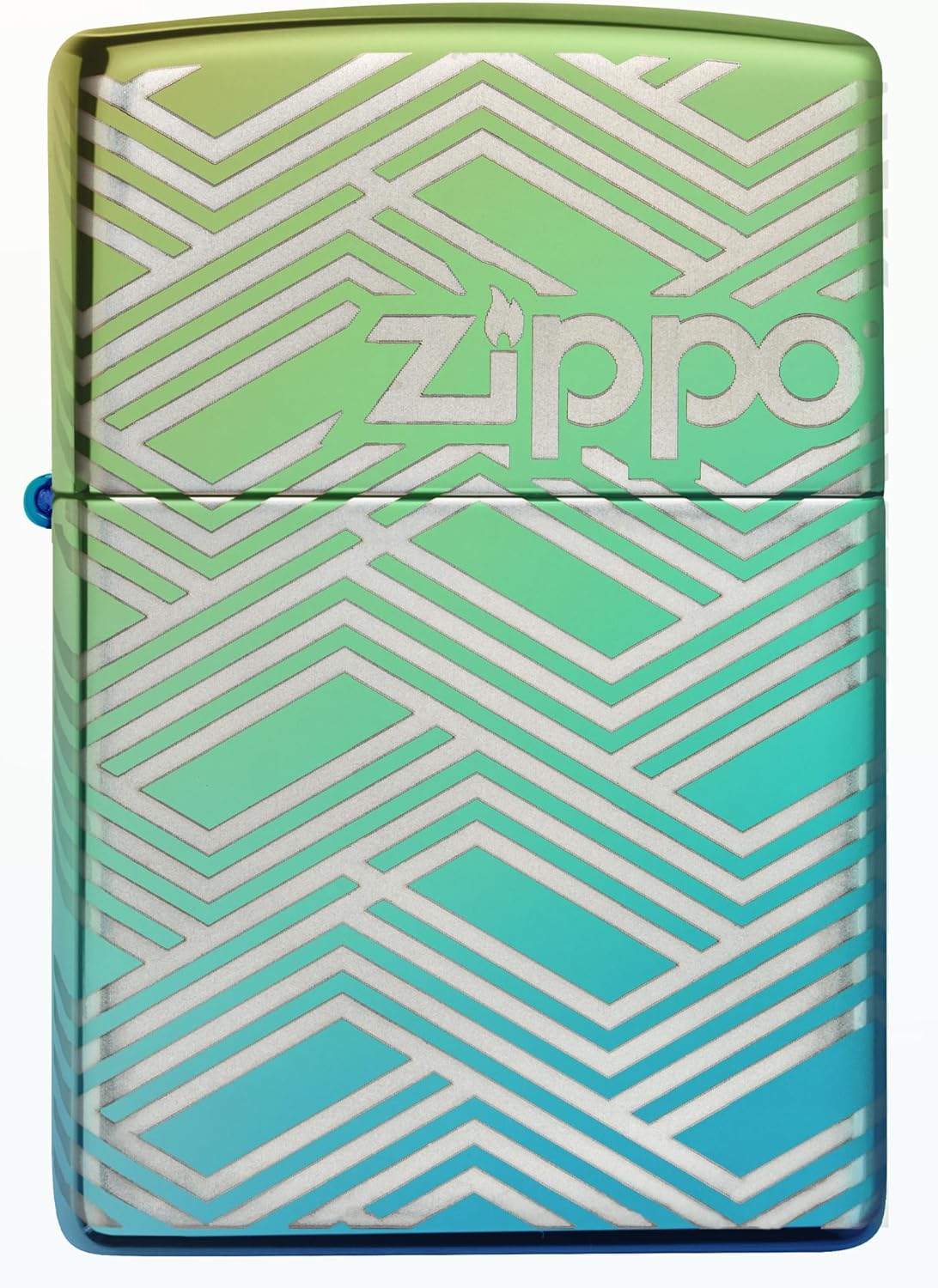 Zippo Windproof Lighter, Abstract Laser, High Polish Teal, Laser 360°, Refillable, Reusable, Windproof Design, Gift Box, Made in USA