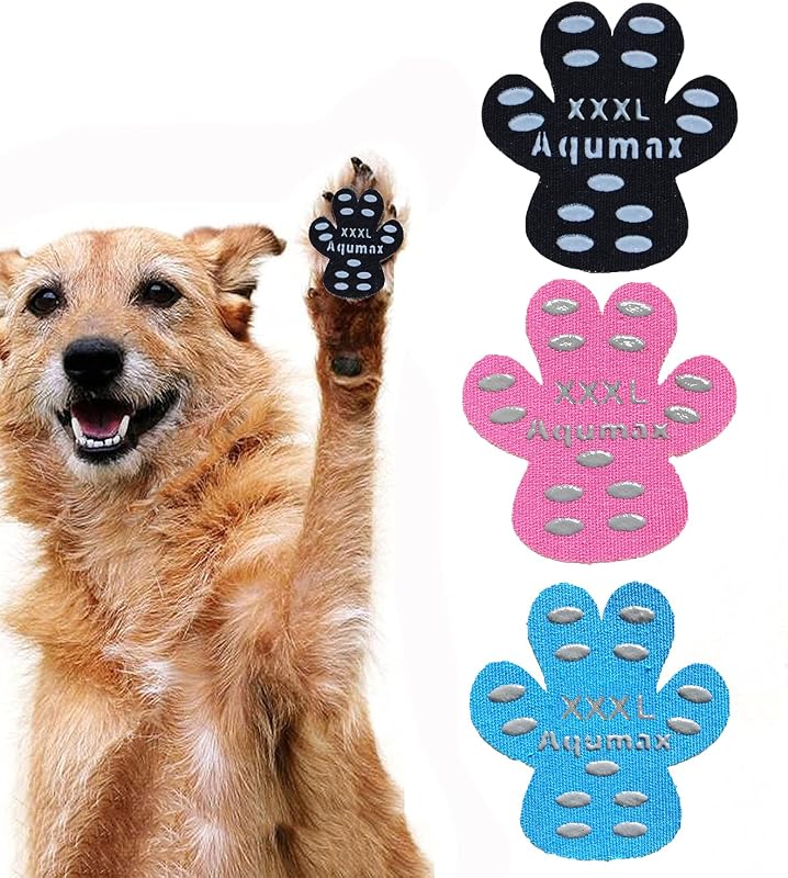 Protetores de Patas Antiderrapantes para Cães Aqumax, Almofadas de Tração XXXL Multicoloridas, 12 Conjuntos (48 unidades)