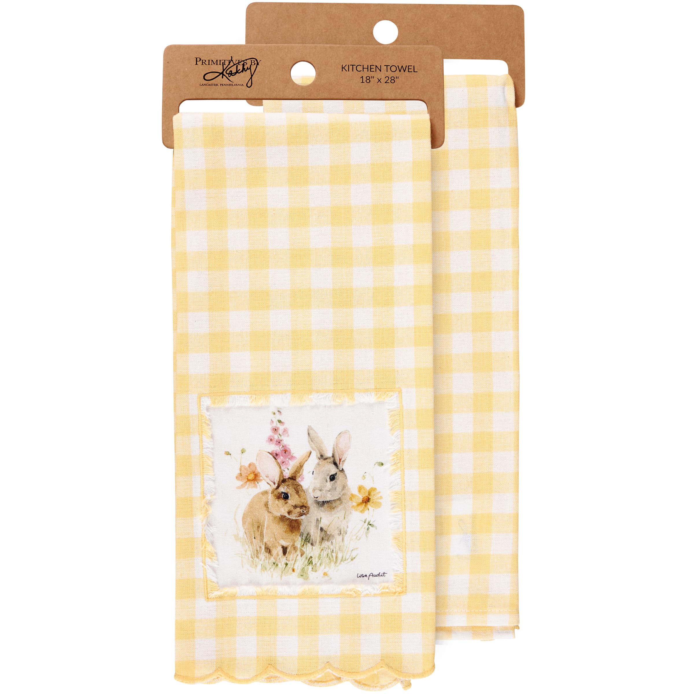 Serviette de cuisine motif lapins fleuris fini les torchons tristes en coton