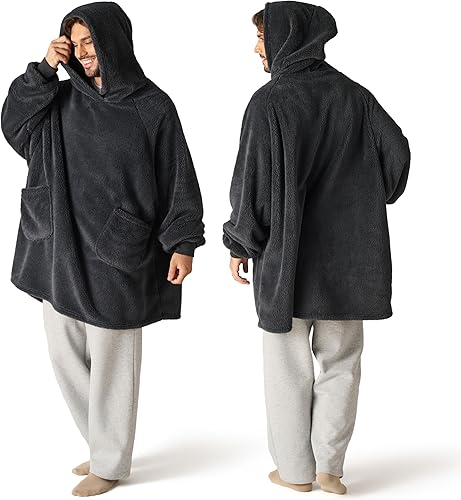 Bedsure Manta con capucha portátil, regalos para el Día de la Madre para mujeres, sudadera con capucha cálida y acogedora para mujeres y hombres