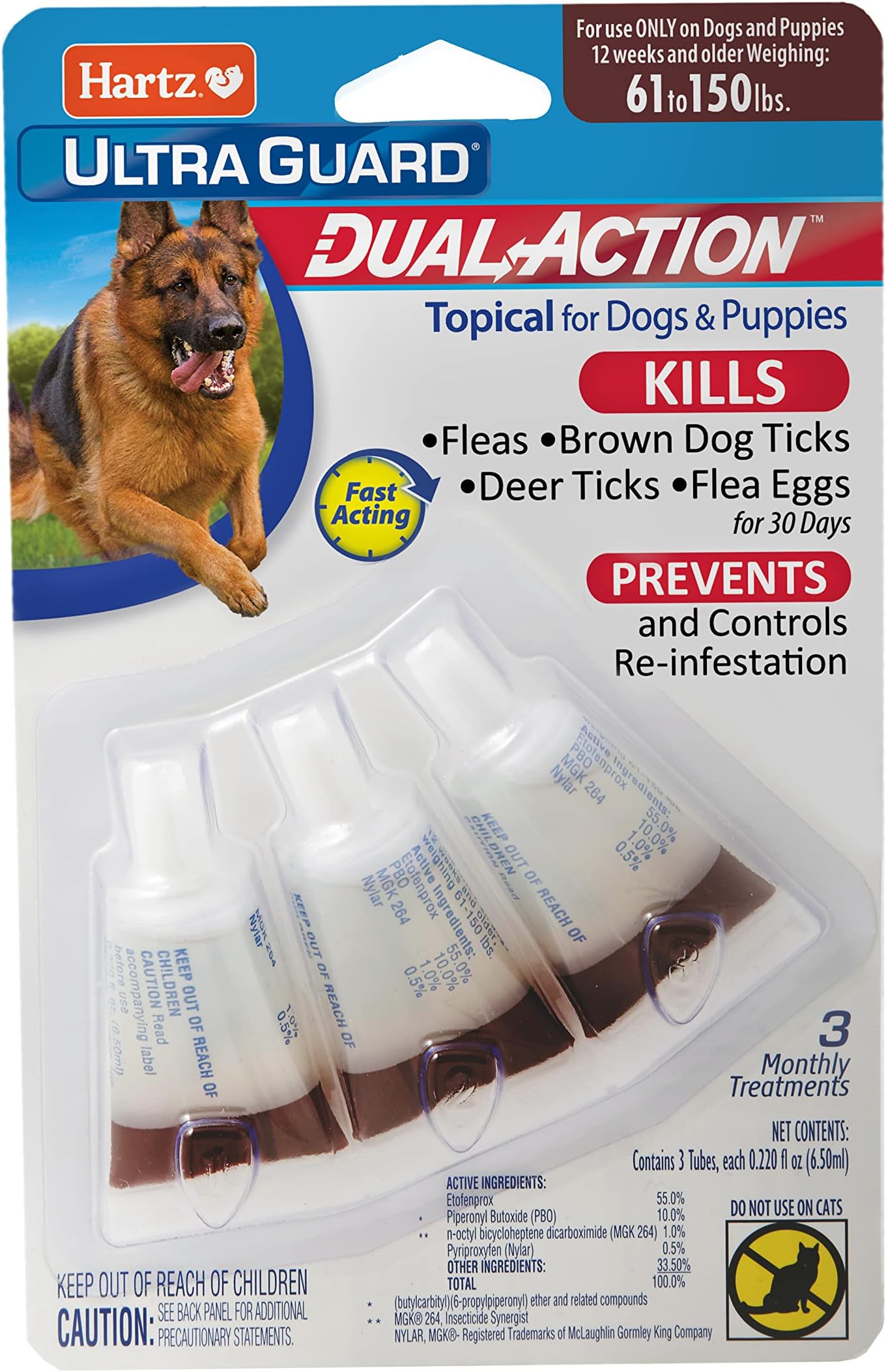 UltraGuard Pro Topical Flea & Tick Prevention for Pets 61-150 lbs 03270015651