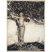 MVOVZQCV Famous Prints Picture portrait painting Freia the Fair One by Arthur Rackham Classic Canvas Paintings for Home Decor 60x90cm
