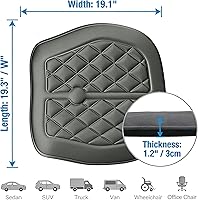 Vista 6 de Big Ant Cojín de espuma viscoelástica para asiento de automóvil para conductor, almohadilla de asiento para conductores cortos, alivia la presión