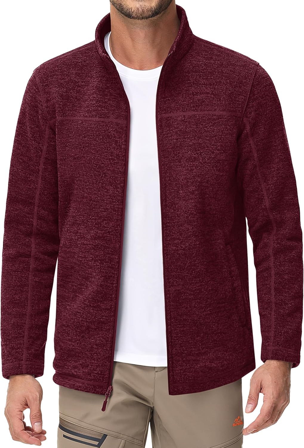 MAGCOMSEN Men's Fleece Jacket Lightweight Full Zip Jackets Casual Soft Warm Winter Coats Zip Up Sweater with Pockets - Image 2