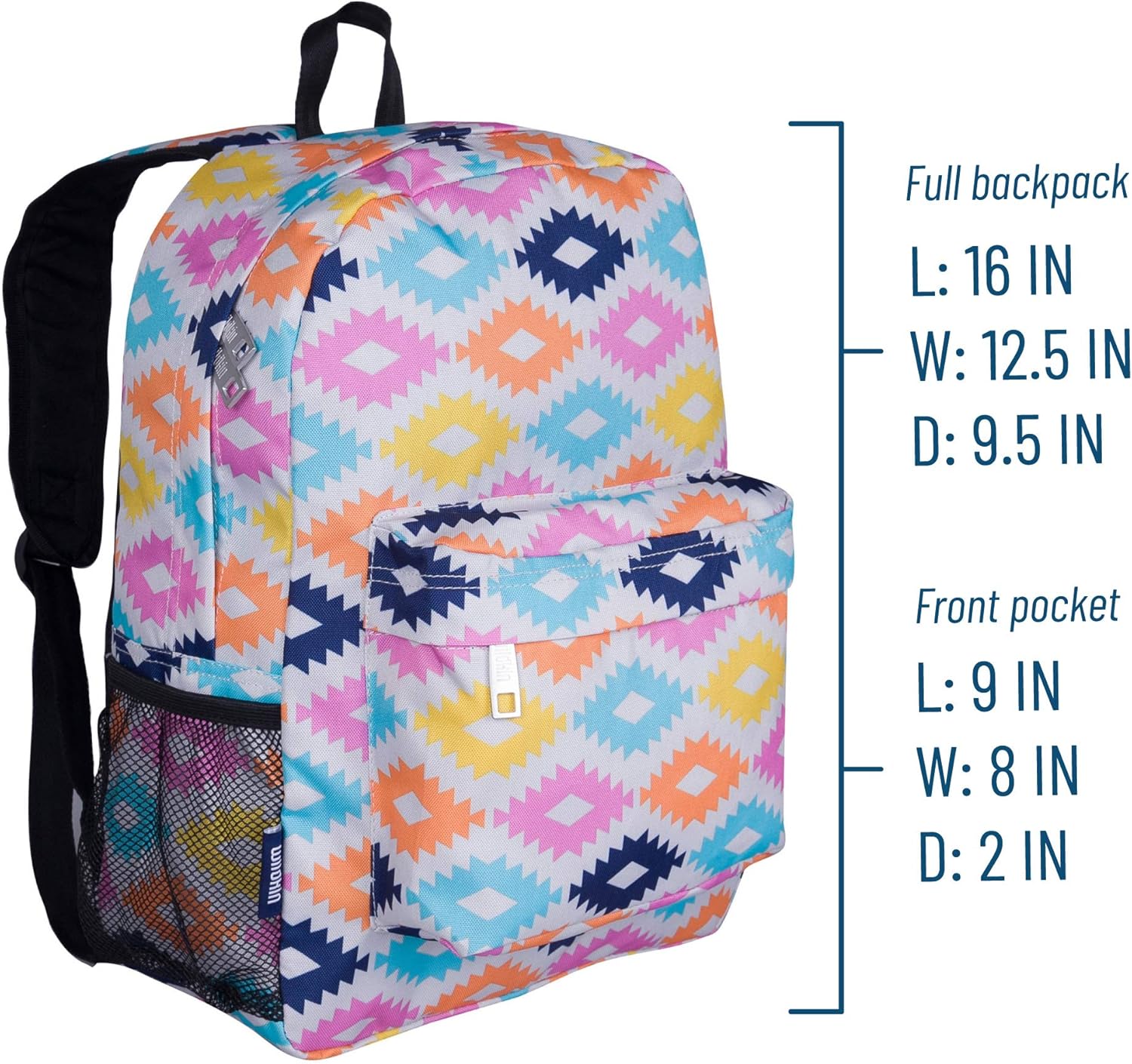 Wildkin 16-inch Kids Backpack – Durable, Padded & Spacious School Bag for Boys & Girls - Aztec