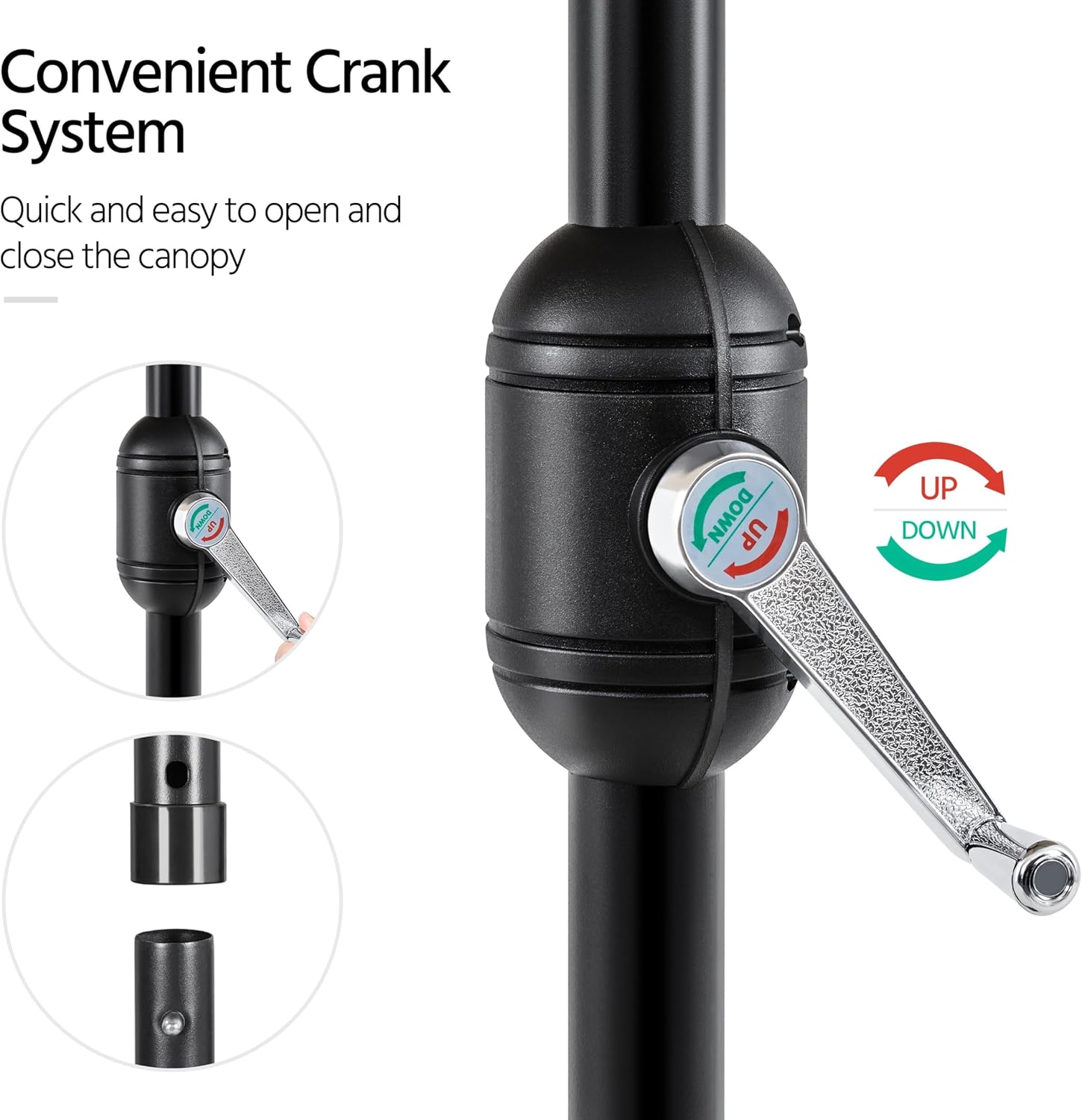 Yaheetech 2PCS Patio Umbrella, 9FT Market Table Umbrella with Ribs Push Button Tilt and Crank, Outdoor Sun Shade for Garden, Deck, Backyard, Pool, Beach Tan