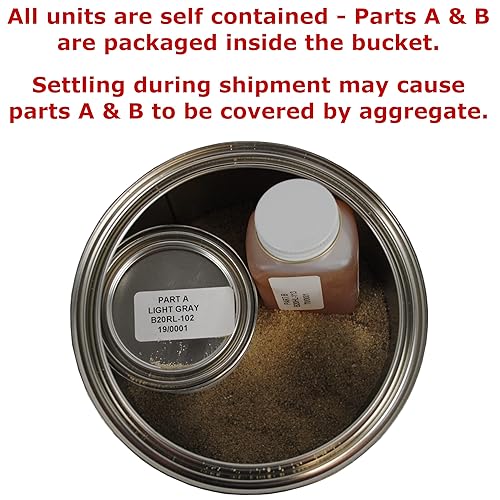 Miniatura 7 de QuestMark Parche y resurfacer de piso de hormigón epoxi estándar 2105 - Unidad de 5 galones, gris claro - Llenar y reparar grietas, agujeros, pozos