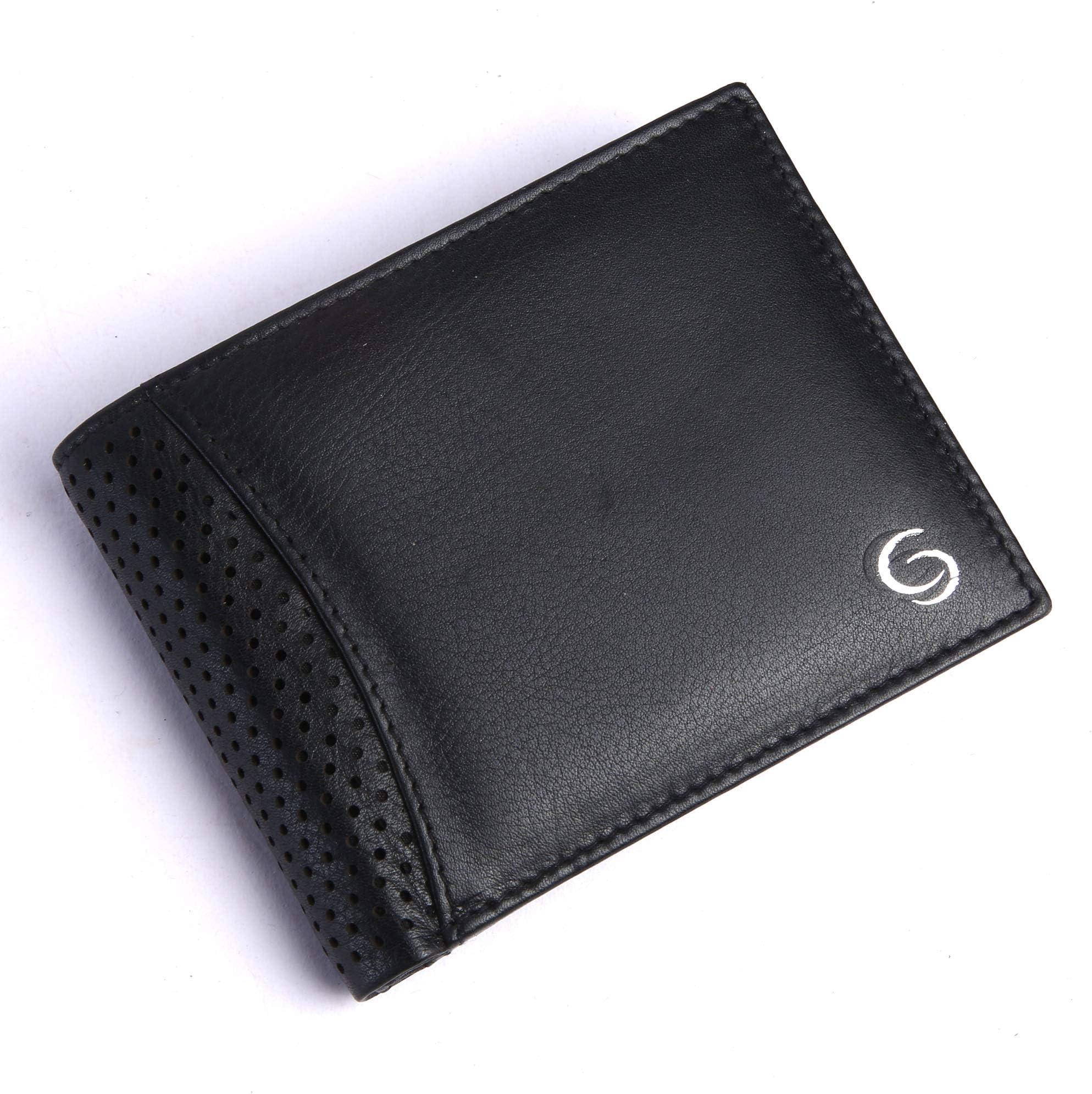 GETOREE Florence Black RFID Blocking Leather Wallet for Men