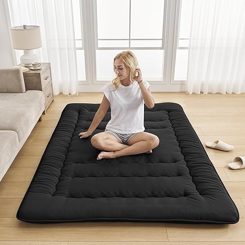 Colchón de futón japonés Espuma de alto soporte plegable Shikibuton Tatami Mat colchoneta para dormir para invitados de casa, camping, viajes