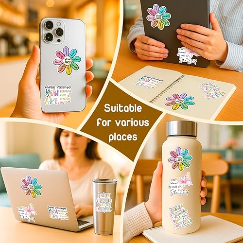 Miniatura 6 de Paquete de calcomanías inspiradoras cristianas para mujer, calcomanías de vinilo impermeables de 3 pulgadas, calcomanías motivacionales basadas en