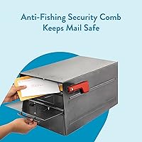 Vista 8 de Architectural Mailboxes Oasis® Eclipse™ Buzón Seguro con Cerradura Aprobado por USPS, Resistente, Anti-Robo de Acero Montado en Poste para Exterior