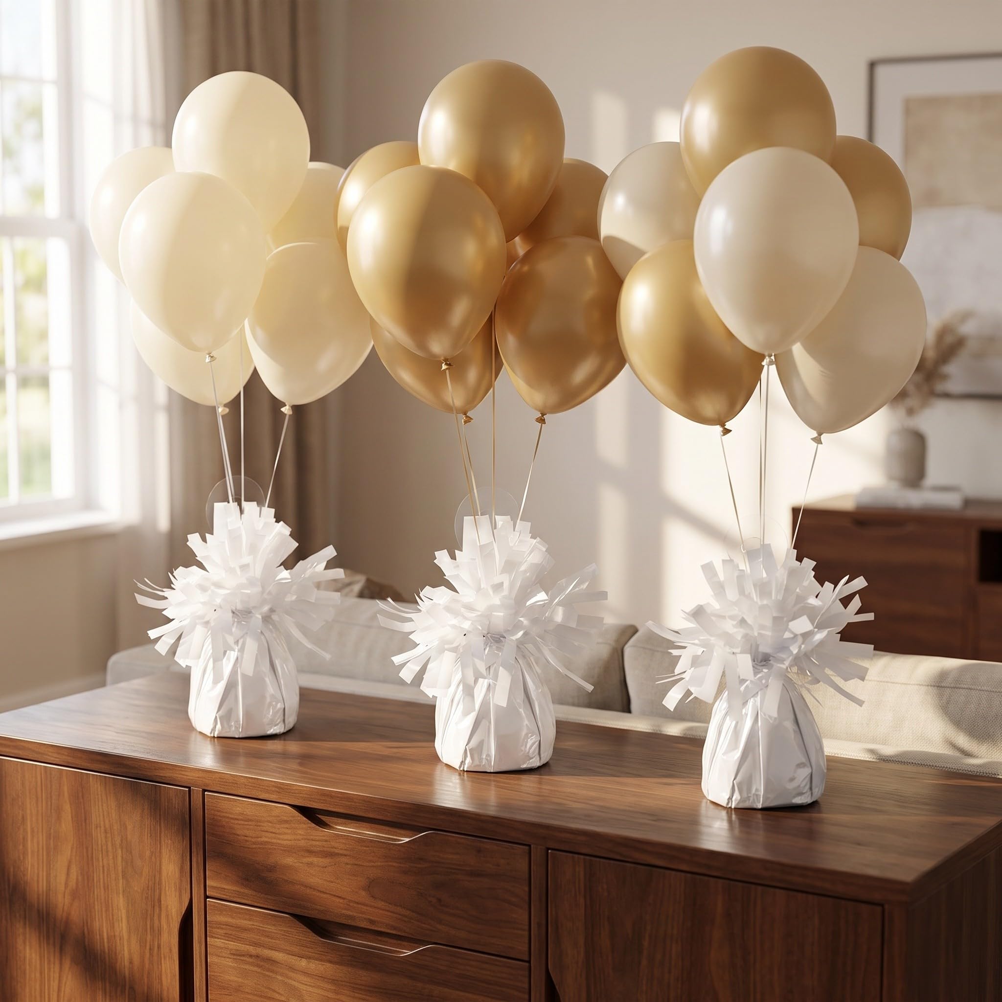 SOLUSTRE 8 szt. obciążników do balonów imprezowych, dekoracyjna podstawa do balonów na urodziny, wesele, baby shower i stół do dekoracji imprezowych, 0,37 funta/170 g