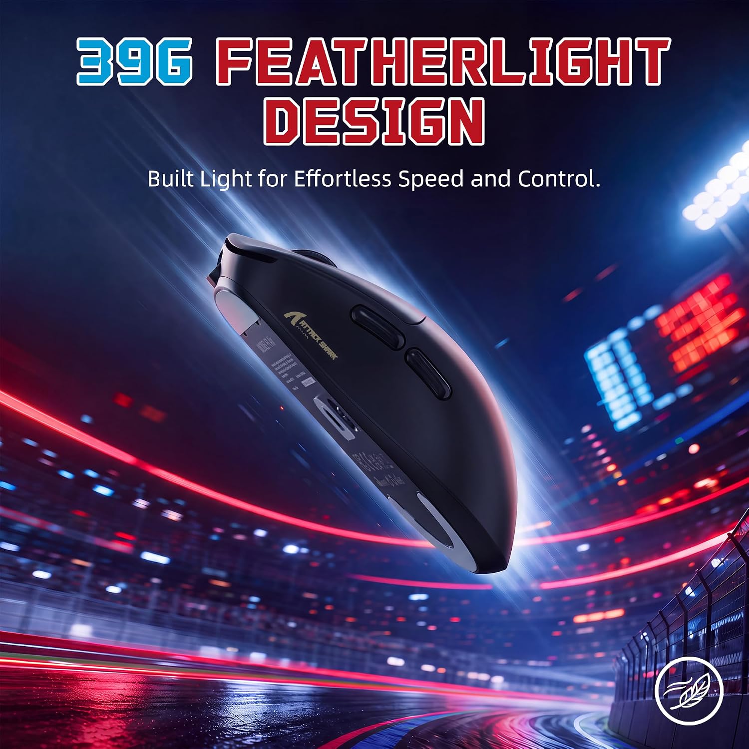 ATTACK SHARK F1 AIR Lightweight Wireless Gaming Mouse - Black