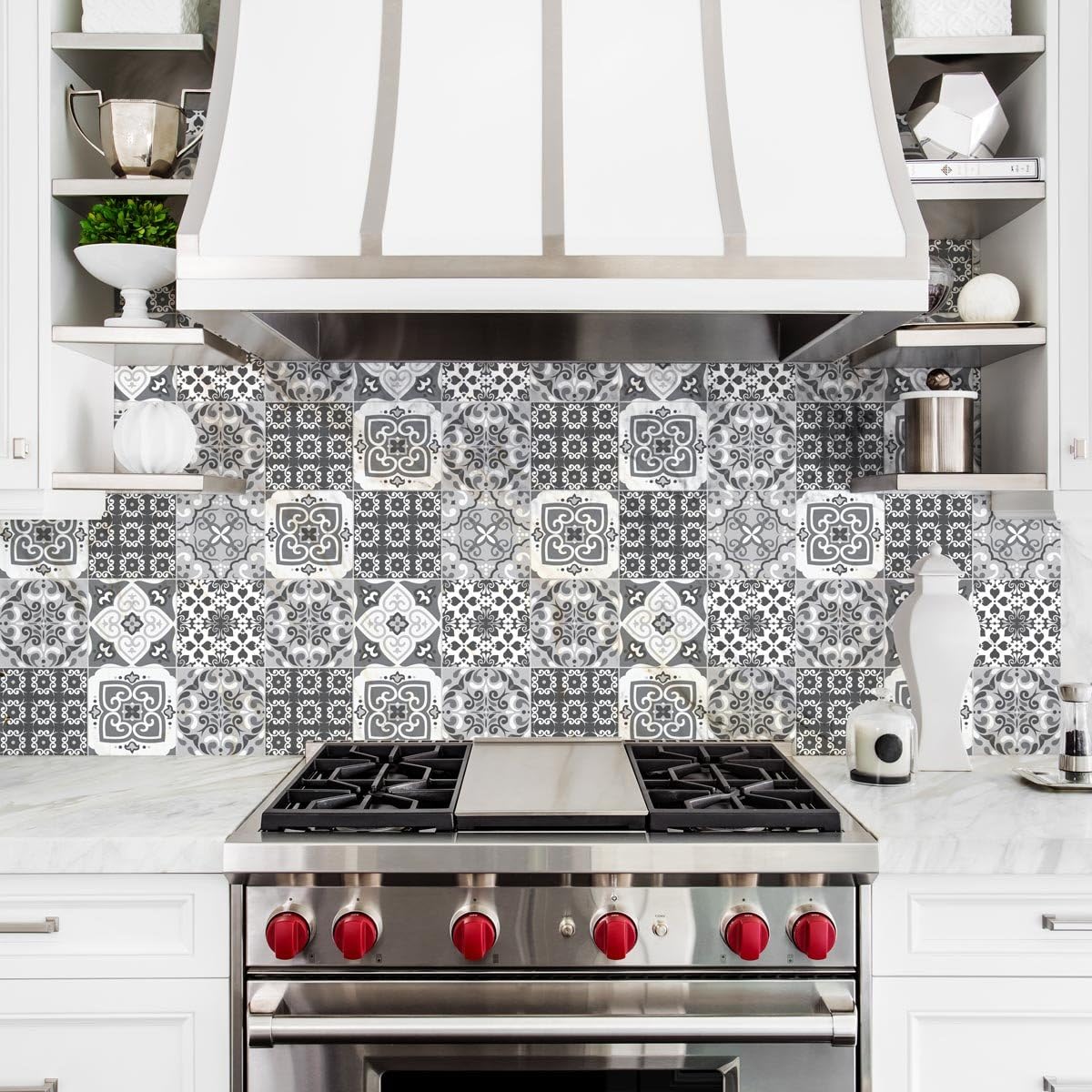 ambiance-Live col-rv-0371 _ 20 Adhesive Stickers Tiles, Multi-Coloured, 20 x 20 cm, Set of 9 Pieces