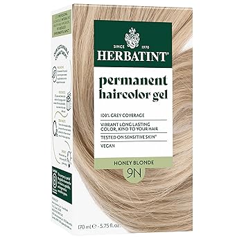 Herbatint 9N Honey Blonde Permanent Hair Dye For Women - For Up To 100% Gray Coverage of Resistant Gray Hair - Ammonia-Free, Alcohol-Free & Vegan - Salon Influenced Hair Color 5.75 fl oz
