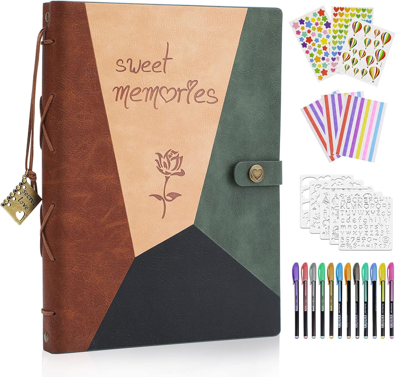 ZEEYUAN Scrapbook Photo Album PU Leather Scrap Book Mothers