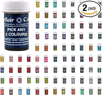 Sugarflair Pick Any 2 Concentrated Spectral, Pastel & Satin Pastes 25g
