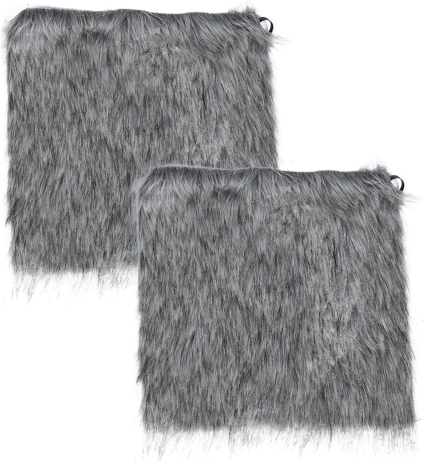 2pcs Viking Style Faux Fur Leg Warmers for Halloween Cosplay, Fluffy Chunky Boot with Straps, Comfortable Polyester Material, Exceptional Warmth for Men and Women Medieval Costume