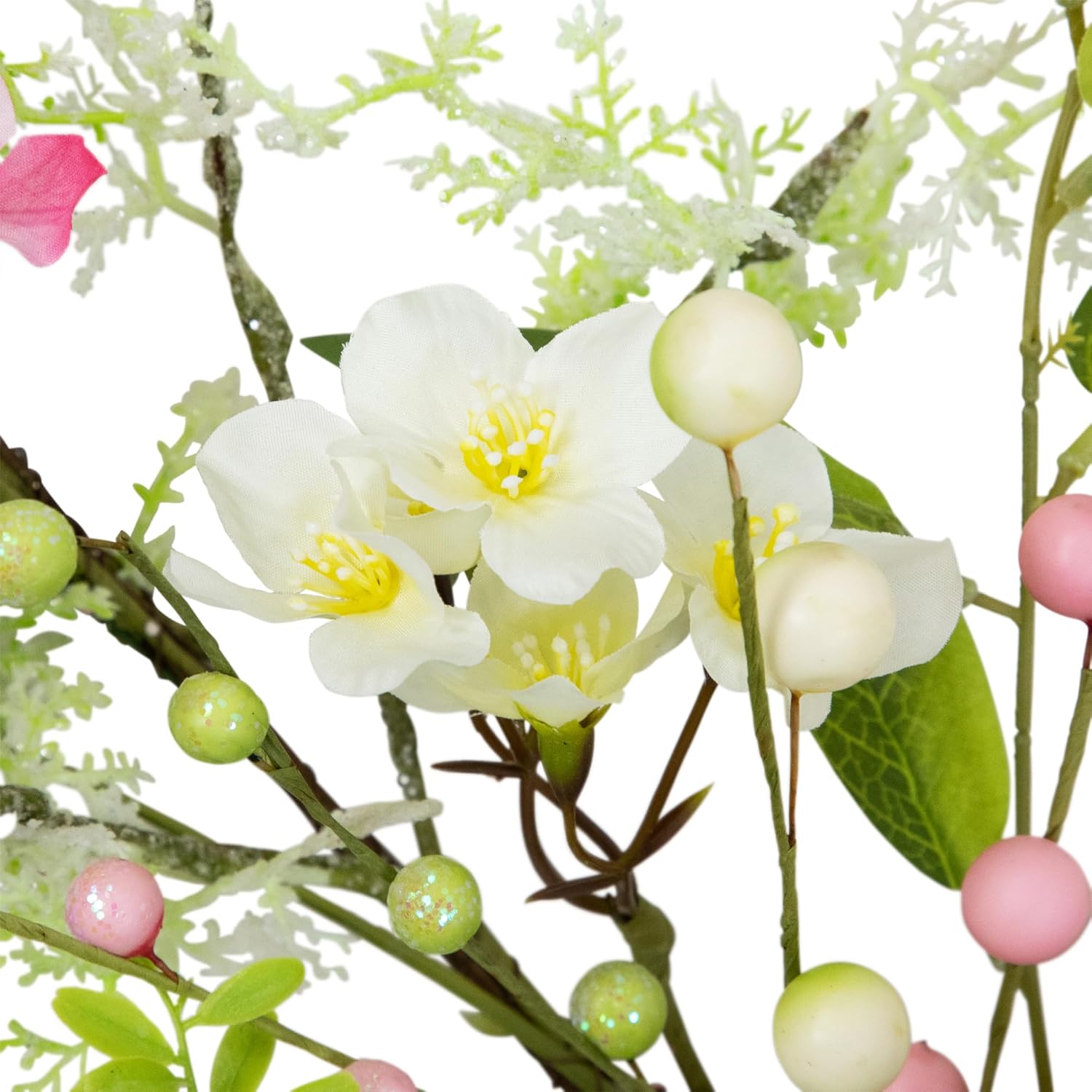 Northlight Hydrangea and Berry Floral Spring Garland, 5', Pink