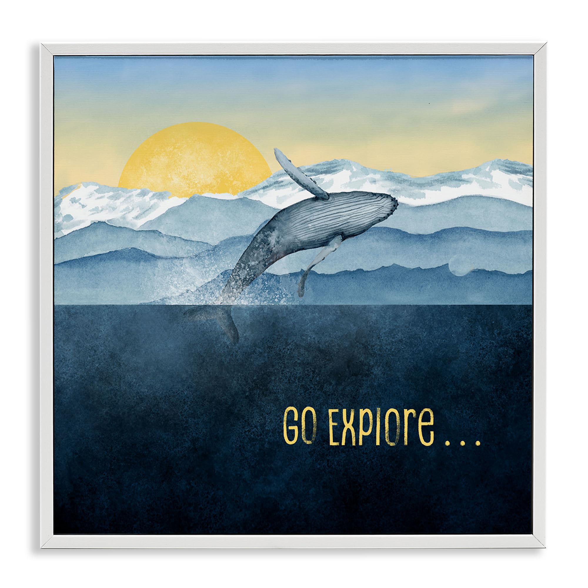 Whale Breach poster encadré blanc célèbre la liberté et la puissance de l'océan chez vous