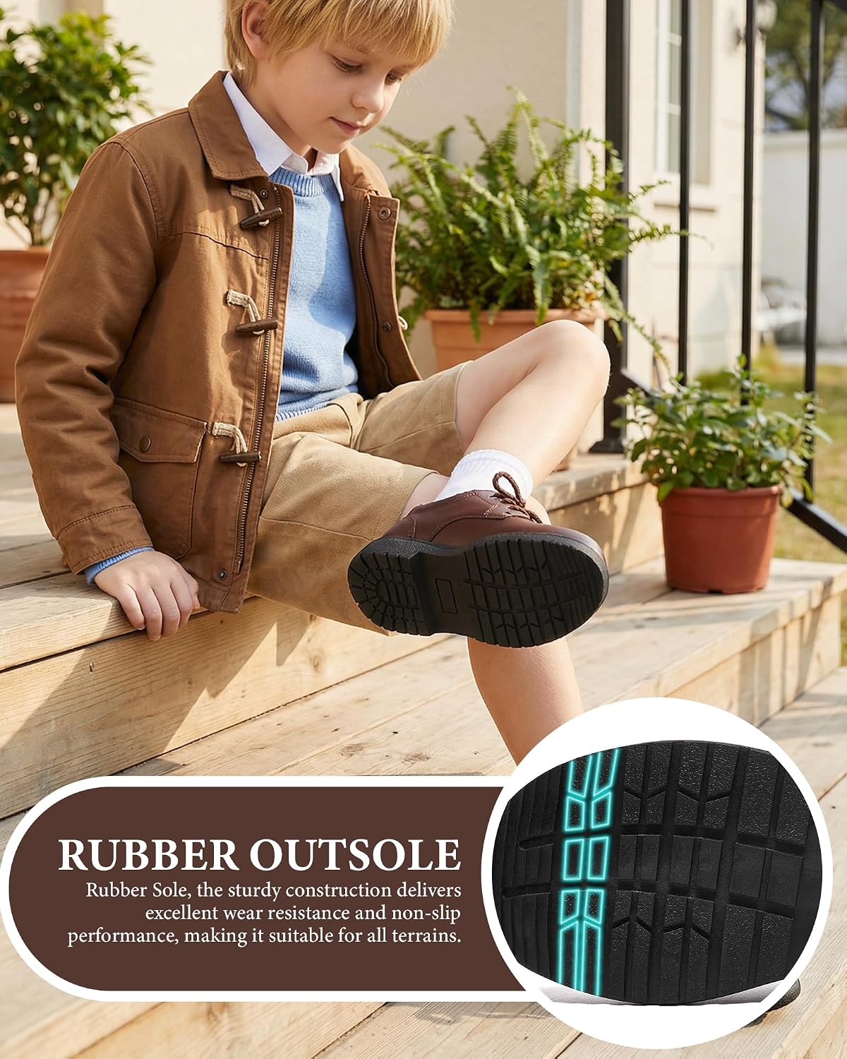Boys Dress Shoes Little Kid Comfort Oxford Shoes Big boy Lace Up Vegan Leather School Wedding Church Loafer Shoe