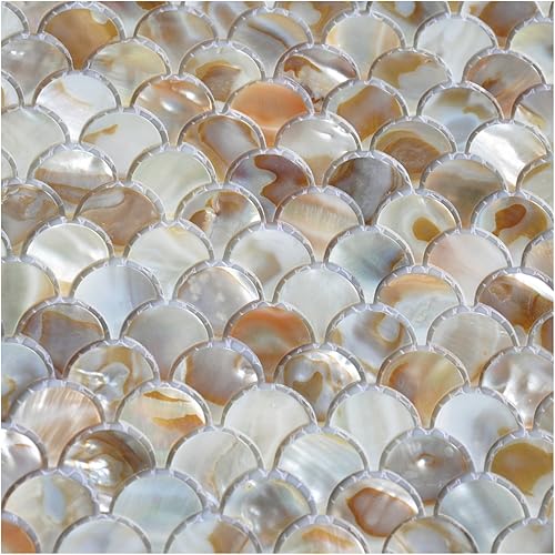 Vista 20 de Art3d - Azulejo de mosaico de concha de nácar para salpicadero de cocina / azulejo de pared de ducha, 12 x 12 pulgadas, azulejos de tipo metro sin