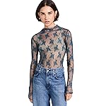 Free People Women's Lady Lux Layering Top, Night Swim, Blue, Floral, M