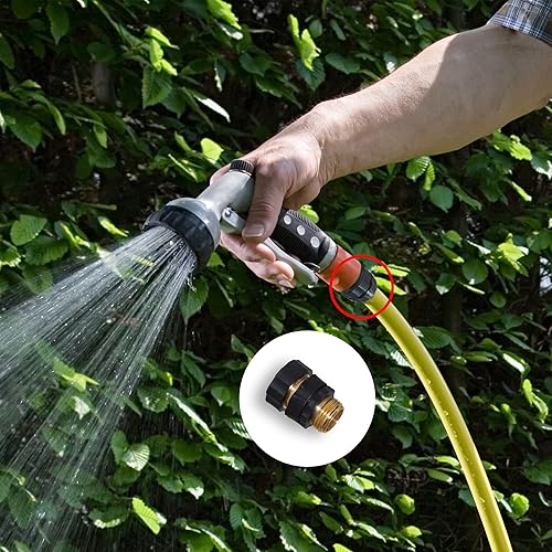 Miniatura 6 de Hourleey Conector rápido de manguera de jardín, conector rápido de manguera de jardín macho y hembra de 34 pulgadas, juego de 3