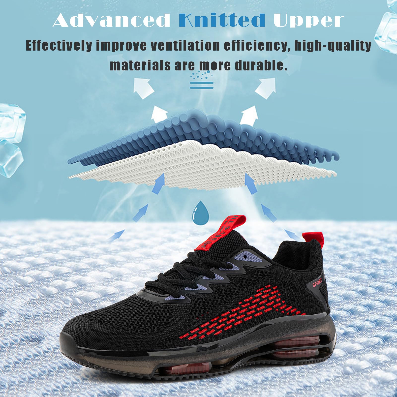 Hitmars Scarpe da Sportive con Cuscino d'Aria Gr.39-48
