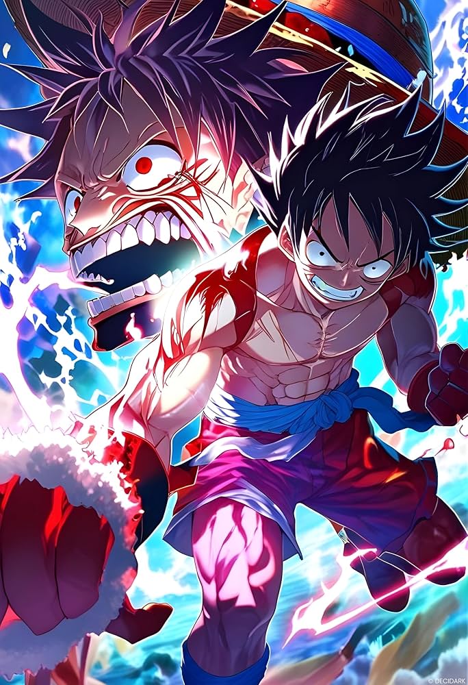 Monkey D. Luffy Gear 4 Power Strike Wall Art – One Piece Battle