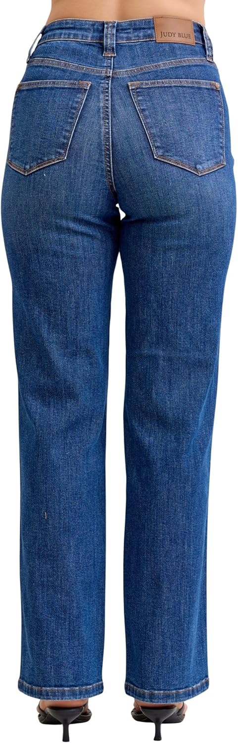 Judy Blue Women's High Rise Tummy Control Slimming Basic Straight Leg Jeans - Image 3