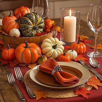 Amazon.com: HAKACC 14 PCS Artificial Mixed Pumpkins for