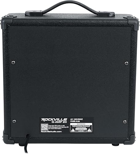 Miniatura 6 de Rockville G-AMP - Amplificador combo de guitarra de 20W con Bluetooth, delay, entradas duales de guitarra, limpiooverdrive, controles de EQ,