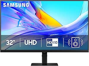 Samsung 32” ViewFinity S8 (S80UD) 4K UHD IPS HDR10 Monitor with USB-C, Built-in Speakers, Ergonomic Stand, KVM Switch, Eye Care