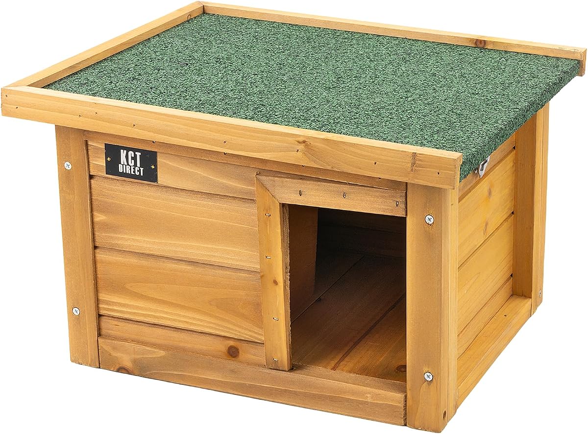 KCT Oslo Wooden Hedgehog House Outdoor Sanctuary Hibernation Hogitat Shelter