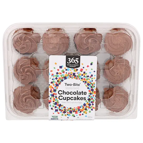 365 Everyday Value, Two-bite Chocolate Cupcakes, 10.5 OZ (Frozen) 1
