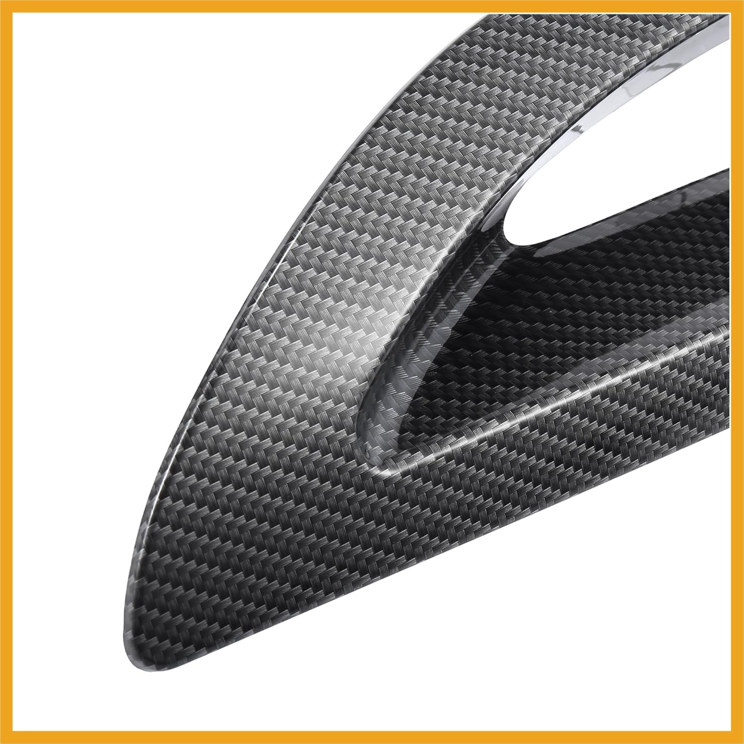 Pair Hood Side Air Vent Cover Bezels Trim Carbon Fiber Pattern for Jeep Wrangler JK JKU Unlimited Rubicon 2007-2017 Replacement