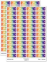 Sign and Return Pencil Teacher Student School Sticker Pack - Matte Finish - Mini 1.25" Size - Rainbow