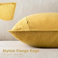 Vista 153 de Foindtower Paquete de 2 fundas de almohada decorativas de lino y liso, funda de cojín decorativa suave, estilo bohemio campestre para silla, sofá