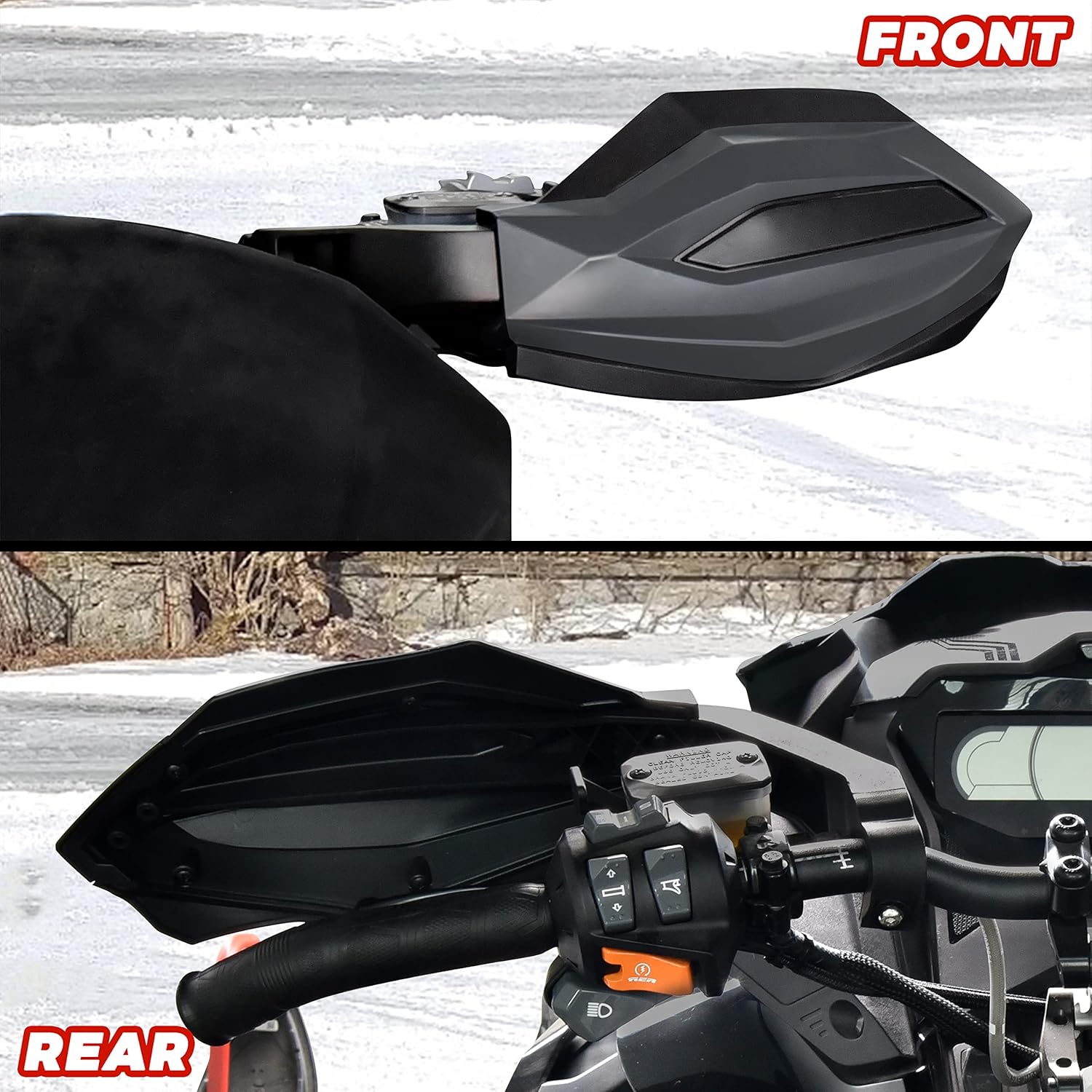 SAUTVS Handguards Protector Wind Deflector for Ski-Doo REV Gen5 / Gen4 / XS/XM/XP/XR/XU Models, Plastic Hand Guards Handlebar Air Deflectors, Replace #‎860200712