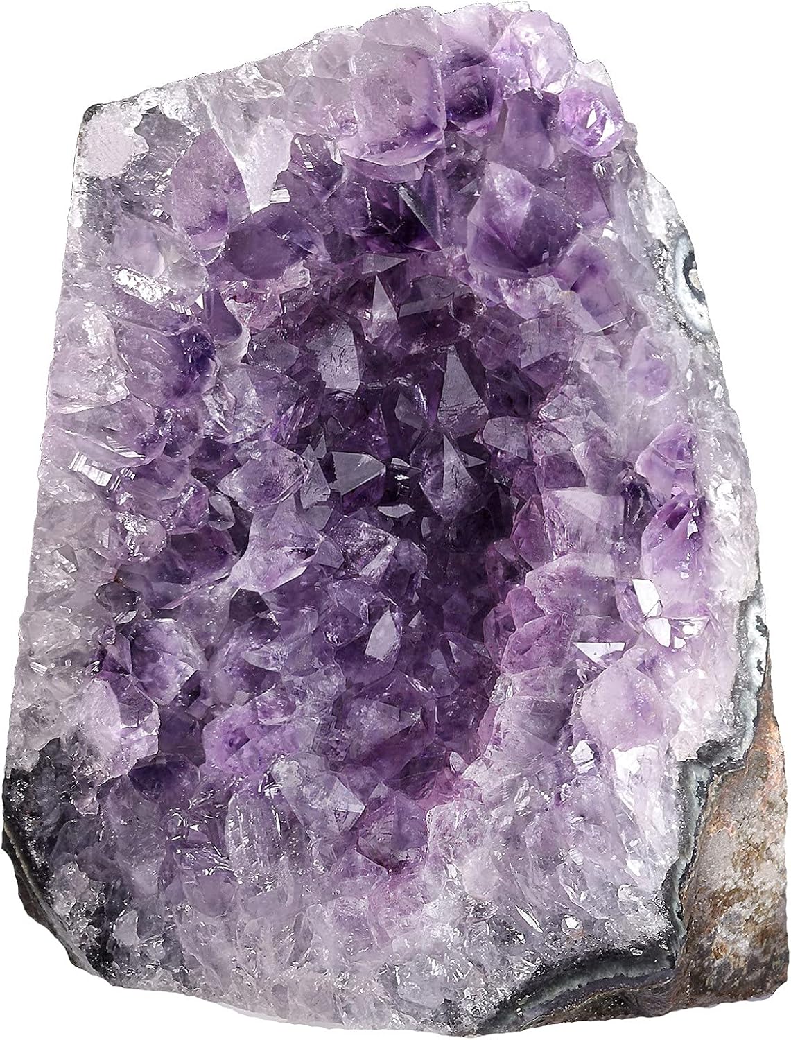 Nupuyai Natural Amethyst Crystal Quartz Cluster, Mineral Geode Druzy Specimen Stone for Reiki Healing Home Decoration (700-800g)