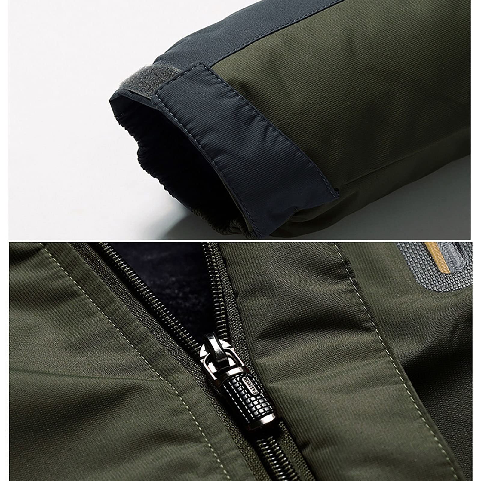 CLSQLXYJZC Chaqueta a prueba de viento para exteriores, forro polar impermeable de invierno, chaqueta de montaña ligera para senderismo, para chaquetas de pesca de caza con capucha extraíble informal